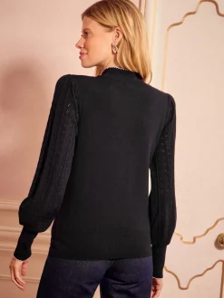 - gebreide trui met strik*Love & Roses Sale