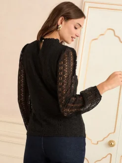 - Long Sleeve Lace Top*Love & Roses Discount