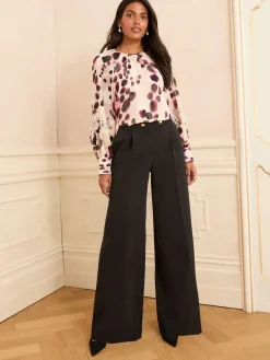 - Wide Button Leg Trousers*Love & Roses Best