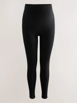 Zwart - Maternity Ribbed Seamless Leggings*Next Clearance
