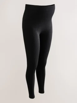 Zwart - Maternity Ribbed Seamless Leggings*Next Clearance