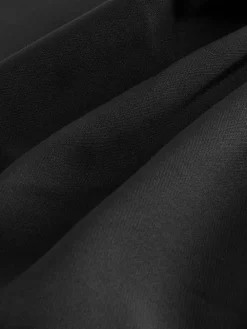 Zwart - Midi-jurk met korte mouwen en ruches*Next Clearance