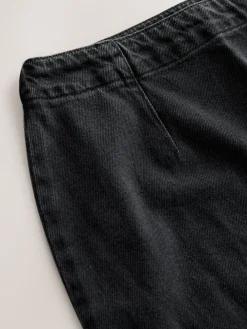 Zwart - Mini denim rok met zandloper model*Next Best