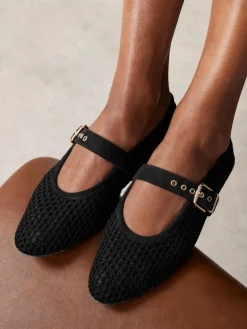 - Trixie Mesh Ballet Flat Pumps*Mint Velvet Clearance