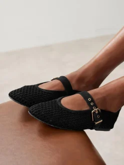 - Trixie Mesh Ballet Flat Pumps*Mint Velvet Clearance