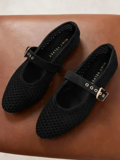 - Trixie Mesh Ballet Flat Pumps*Mint Velvet Clearance