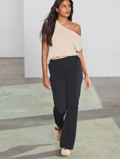 Zwart - Modieus gesneden bootcut broek*Next Online