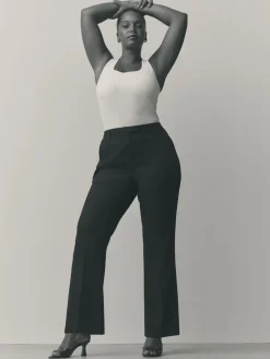 Zwart - Modieuze Hourglass broek met bootcut*Next Discount