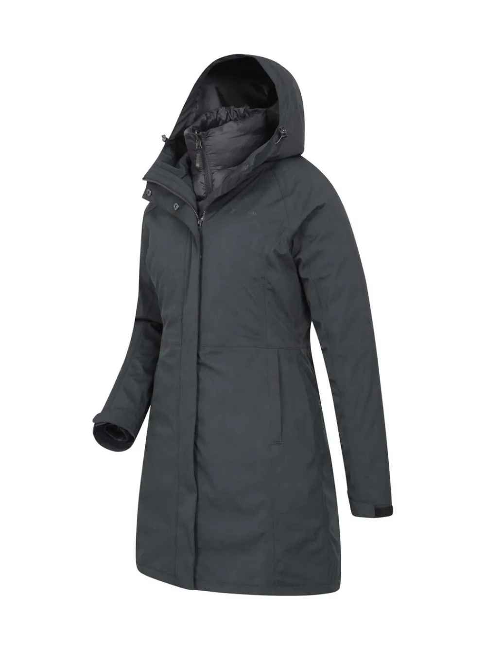 Zwart - Womens Alaskan 3-In-1 Waterproof Long Coat*Mountain Warehouse Outlet