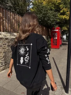 Zwart - Embroidered Sweatshirt*Never Fully Dressed Sale