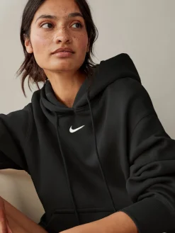 Zwart - oversized mini sportkleding Phoenix fleece swoosh pullover met hoodie*Nike Online