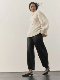 - Faux Leather Barrel Leg Trousers*Nothing Ordinary Sale