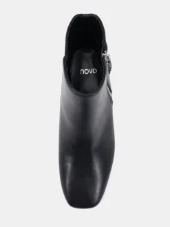 - Kate Zip Side Square Toe Block Heel Ankle Boots*Novo Best