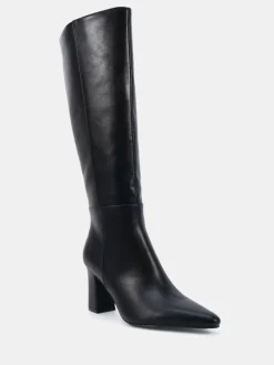 - Wide Fit Gala Point Toe Block Heel Knee Boots*Novo