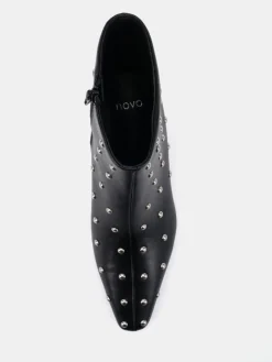 - Wide Fit Kiki Studded Low Heel Ankle Boots*Novo Clearance