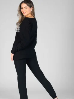 Zwart - Oversized Monster sweatshirt*Pineapple Sale