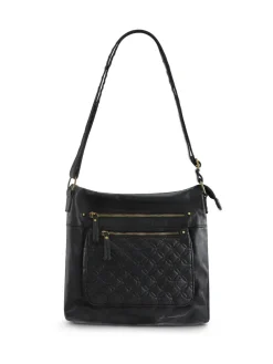 - Multi-Zip Leather Cross-Body Bag*Pavers Hot
