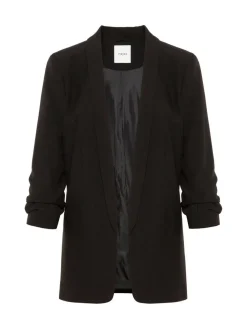 Zwart - blazer met gerimpelde mouwen*PIECES Hot