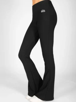 - dames geribbelde uitlopende leggings*Pineapple Clearance