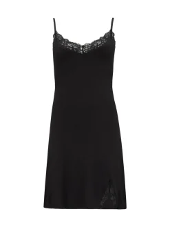 - - Sofa Loves Lace - Zachte jersey slipdress met split en verborgen ondersteuning*Pour Moi New