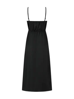 Zwart - Dusk satijnen nachthemd met kant*Pour Moi Online