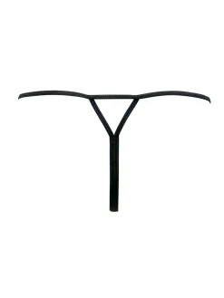 Zwart - For Your Eyes Only string met hoge taille zonder kruis*Pour Moi Clearance