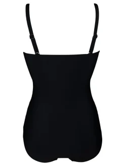 Zwart - Santa Monica tummy control corrigerend badpak met afneembare bandjes*Pour Moi Online