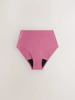 Zwart / Praline Huidskleur / Roze Bloemen - Set van 4 No VPL menstruatieslips voor medium vloeien*Next Clearance