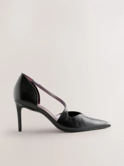 - Premium Leather Asymmetric Court Heels*Next Outlet