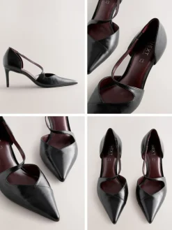 - Premium Leather Asymmetric Court Heels*Next Outlet