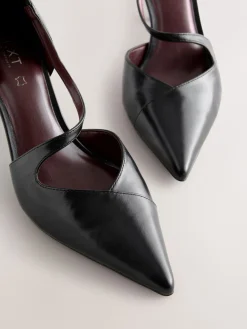 - Premium Leather Asymmetric Court Heels*Next Outlet