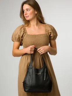 Zwart - Colette leren handtas*Pure Luxuries London New