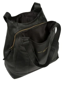 Zwart - Colette leren handtas*Pure Luxuries London New