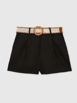 - Beau linnen shorts met geplooide voorkant en ceintuur*Reiss Hot