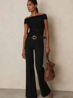 - Claude broek met hoge taille en uitlopende pijpen*Reiss Online