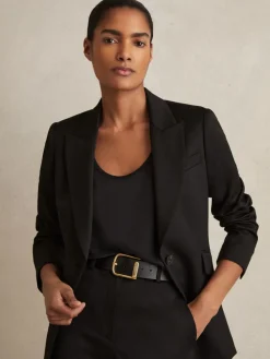 - Iyla leren riem met halve gesp*Reiss