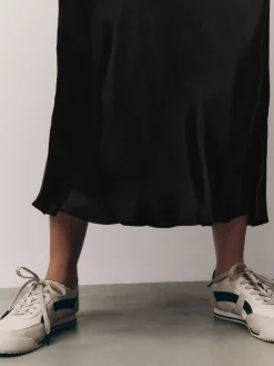 Zwart - Satijnen midirok*Next Outlet