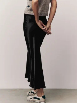 Zwart - Satijnen midirok*Next Outlet