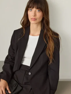 Zwart - Sculpting Single Breasted Tailored Blazer*Next Outlet