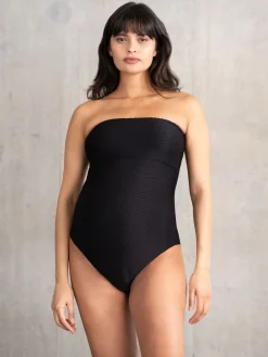 - blauw bandeau zwangerschapsbadpak met textuur*Seraphine Outlet