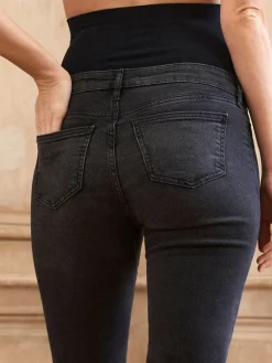 Zwart - Premium Organic Overbump Maternity Slim-Fit Jeans*Seraphine Outlet