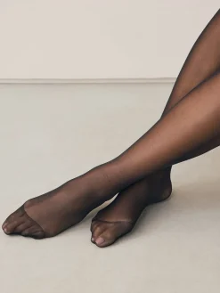 Zwart - Set van 3 glanzende 20 deniet panty's*Next Best