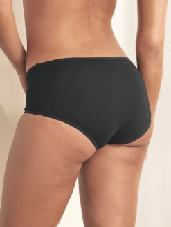 Zwart - Set van 5 slips met hoog katoengehalte*Next Clearance