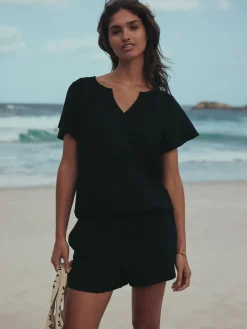 Zwart - Shirred Jersey Shorts*Next Best