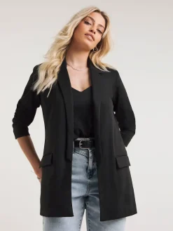 - - Blazer van pontestof*Simply Be Sale