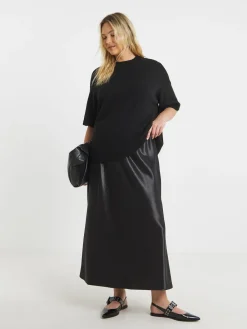 - satijnen maxi-rok*Simply Be
