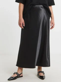 - satijnen maxi-rok*Simply Be