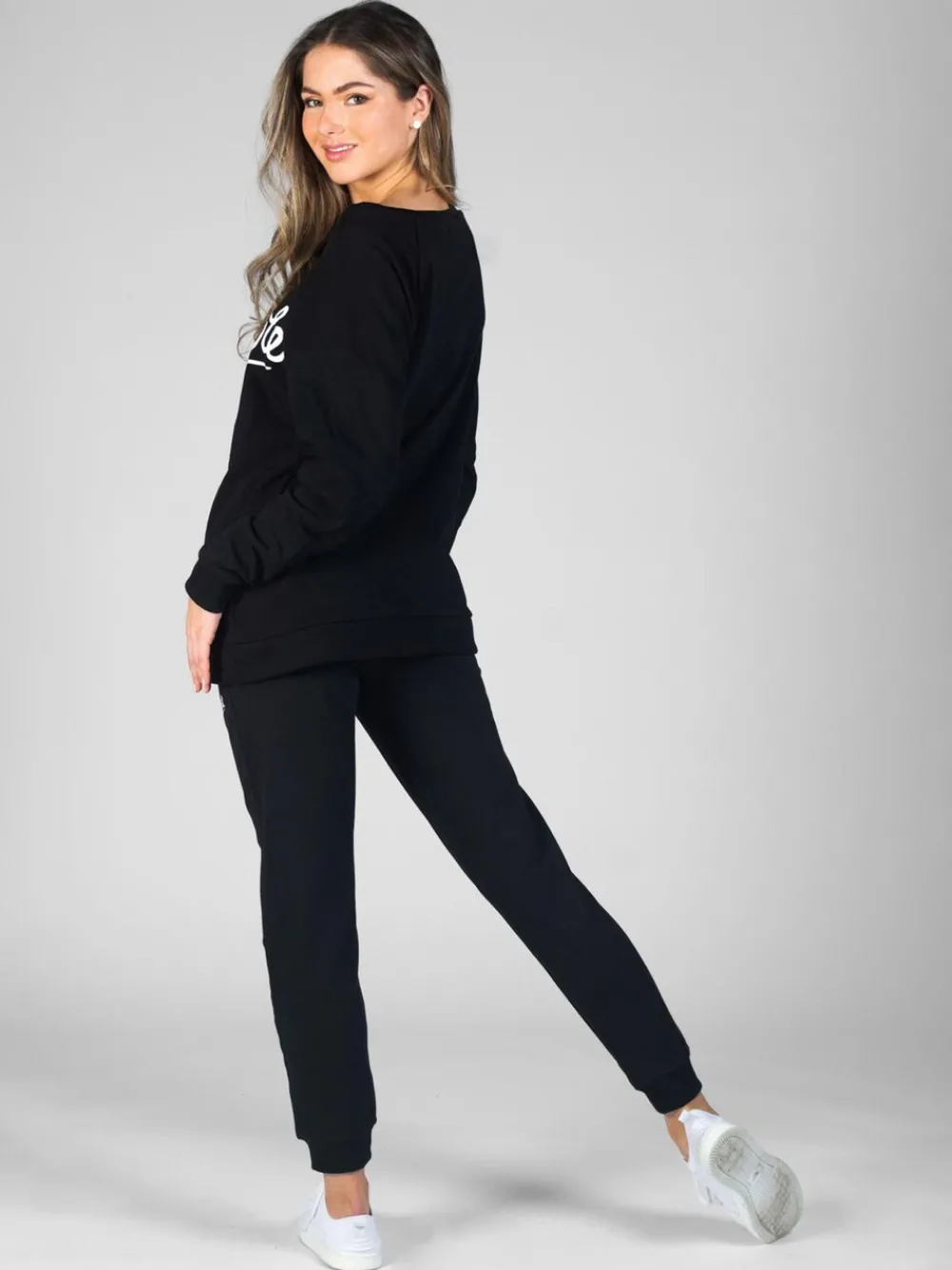 Zwart - Skinny joggingbroek met ananasprint en rits*Pineapple Hot