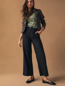 - Smart Front Linen Blend Wide Leg Trousers*Next Best