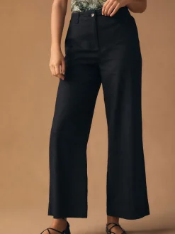 - Smart Front Linen Blend Wide Leg Trousers*Next Best